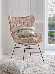 Flat Rattan Wing Chair Natural Luxury Home Furniture Wingchairs Luxury Chairs Chair Design White Furniture Living Room