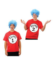 Shop devices, apparel, books, music & more. Cat In The Hat Thing 1 And Thing 2 Shirt And Wig Sets Tv Show Costumes
