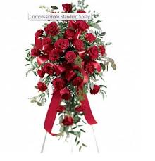 Our new york city flower shop serves manhattan, brooklyn and parts of queens. Red Easel Spray In Brooklyn Ny Greenpoint Floral Co