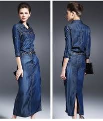 Clothing Women Dress Denim Dress Silhouette Straight Material Denim Lanon Cotton Style Casual Pa Womens Denim Dress Denim Dress Casual Dresses For Women