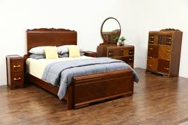 Pasteboard of this direction is furniture from natural wood or metal, abundance of mirrors, precious textiles, paintings. Sold Art Deco Waterfall Vintage Pc Bedroom Set Queen Atmosphere Ideas Vanity With Mirror Wardrobe Nouveau Furniture Door Molding Full Moon Desk Apppie Org