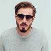 This pair of sunglasses has a bolder look than the traditional clubmaster frames. 3