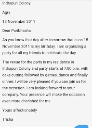 A dinner party invitation letter should contain full details about the party. Letter Aboiut Invite Your Friend For Birthday Party Brainly In
