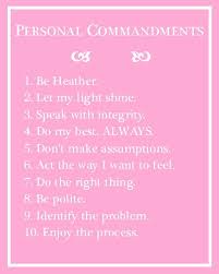 Pink Personal 10 Commandments Happiness Project Cute Images With Quotes 10 Things
