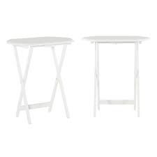 Bombay company snack table set of 4 with stand. Set Of 2 Ledda Folding Snack Tray White Linon Target