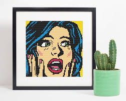 Pop Art Cross Stitch Pattern