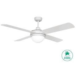 Futura Eco 122cm Fan With Light In White Fans Beacon Lighting Ceiling Fan With Light Fan Light Ceiling Fan