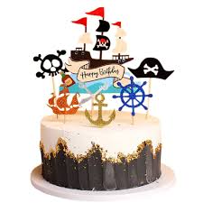 Start off by using the right box of cake mix. Pirate Ship Theme 7 Pcs Cake Topper Nautical Theme Birthday Cake Personalized Custom Customized Birthday Party Amazon Com Grocery Gourmet Food