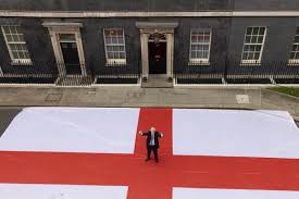 The england flag, also known as st george's cross, is represented by a red cross set on a white background. J Ab Yjdutxhdm