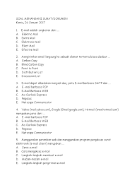 Mengirimkan email langsung ke sebuah alamat tertentu biasa disebut. Soal Email