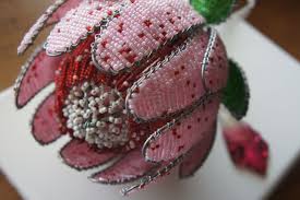 Beaded Protea French Beaded Flowers Beaded Flowers Bead Embroidery Patterns