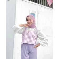 Model baju rompi batik wanita : Cod Anjas Top Atasan Blouse Muslim Free Rompi Fashion Wanita Murah Shopee Indonesia