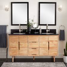 Browse a large selection of bathroom vanity designs, including single and double vanity options in a wide range of sizes, finishes and styles. Signature Hardware 450191 Bivins 60 Teak Wood Build Com