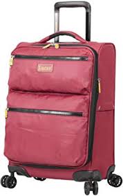 Amazon Com Lucas Ultra Lightweight Carry On Softside 20 Inch Expandable Luggage Small Rolling Bag Fits Most Airline Compartments Durable 8 Spinner Wheels Suitcase Red Carry Ons