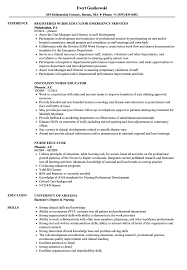 Nurse Educator Resume Samples Velvet Jobs