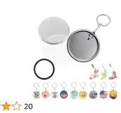 Rntfunre Button Maker Keychains Supplies, 200 PCS 58mm/2.25 inch Pin Making  Kit for Button Maker Machine,Metal Button Badge Sets with Metal Shell Back  ...
