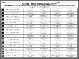 Factor By Grouping Factoring Polynomials Coloring Activity By Algebra Accents Polynomials are the products of their factors. factor by grouping factoring polynomials coloring activity