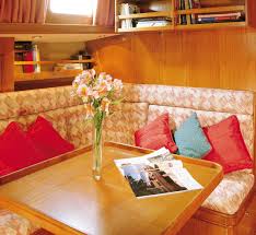 The fisher 37 is the epitome of the large, powerful motor sailer. Fisher 37 Seating Area Http Fisheryachts Com Fisher 37 Interior Home Decor Seating Area