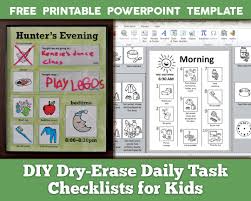 Diy Dry Erase Daily Routine Checklists For Kids With Free
