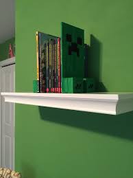 Creeper Bookends Bookshelves Brothers Room Minecraft Bedroom