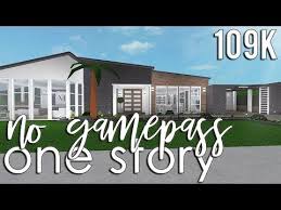 Roblox Bloxburg No Gamepass One Story 109k Youtube In 2020 Two Story House Design House Plans With Pictures Build A House Game
