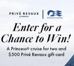 Redeemable at www.princess.com, by calling princess reservations, or your travel consultant. Win A 2 500 00 Princess Cruises Gift Card And A 500 00 Gift Card For Prive Revaux Eyewear Be The First To Hear About Pr Cruise Gifts Princess Cruises Cruise