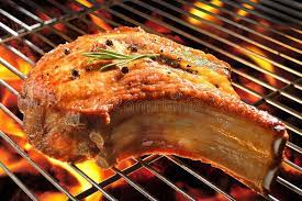 Grilled Pork Chop On The Flaming Grill Aff Pork Grilled Chop Grill Flaming Ad Grilled Pork Pork Grilling