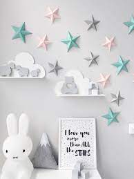 Baby Girl Room Decor Nursery Wall Hanging Stars Wall Decor Little Girl Wall Decoration In 2021 Stars Wall Decor Kids Room Wall Decor Baby Room Decor