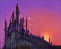 On a black/ cadet blue gradient background, the regular walt disney script, in a textured baby blue hue, writes itself onscreen (a la the 1986 walt disney home video logo). 215 Sleeping Beauty 1959 Gifs Gif Abyss Page 8