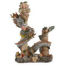 Top Fin Dragon Column Aquarium Ornament Fish Tank Accessories Aquarium Ornaments Aquarium Decor