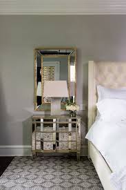 Modern nightstands furniture ideas with mirrored nightstand lamps. Cream Tufted Bed Transitional Bedroom Paloma Contreras Bedroom Night Stands Interior Mirror Wall Bedroom