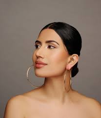 9CM Round Doubled Hoops Statement Hoop Earrings