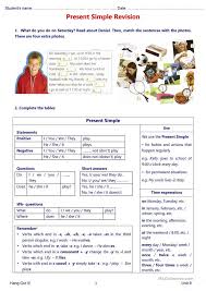 The Present Simple Revision Learn English English Grammar English Learner