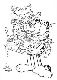 Click on the free garfield colour page you would like to print, if you print them all you can make your own garfield coloring book! Garfield Eating Lasanga Coloring Pages Pietercabe