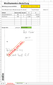 Medikamentenplan zum ausdrucken kostenlos kalender. Medikamentenverbrauch Mit Excel Erfassen
