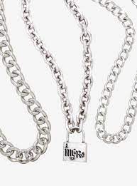 My Chemical Romance Padlock Chain Necklace Set Necklace Set Chain Necklace Chain