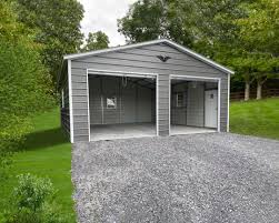 Our experienced representatives are here to help you buy the highest quality building possible. 22x25x9 Double Metal Garage Village Carports
