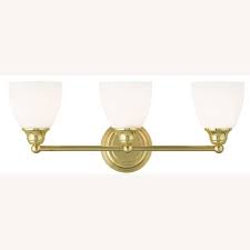 Livex Lighting Somerville 3 Light Polished Brass Bath Vanity 13663 02 The Home Depot