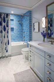 There are hundreds of shades of blues out there, from aquamarine to royal blue; Dreamy Coastal Inspired Waterfront Home In Washington State Blue Bathroom Tile Blue Bathroom Minimalist Bathroom Design