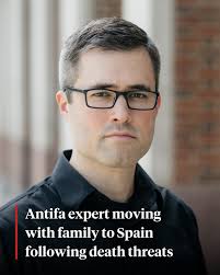 Rutgers University history professor Mark Bray says his family is moving  from New Jersey to Spain after receiving death threats, including at their  home address. Bray was teaching courses