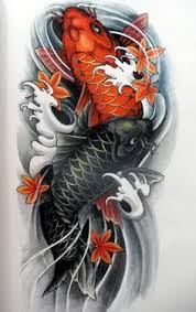 Black And Gold Dragon Tattoo Two Koi Fish Need Red Symbolizes Being A Mother And Having Strength Black For Overcoming Difficul Koi Fish Tattoo Meaning Koi Dragon Tattoo Koi Tattoo Design