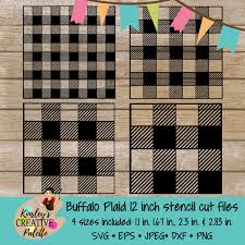 It's a great addition to your collection of free vector patterns. Buffalo Plaid Stencil In 4 Sizes Included 12x12 Svg Dxf Eps Cut File For Silhouette And Cricut Vinyl Cutting Machines Silhouette Cut File Kinsley S Creative Palette