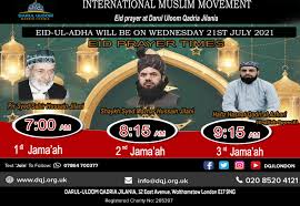 They then dress in their finest outfits and attend a prayer service at an outdoor prayer ground or the local mosque. Eid Ul Adha Darul Uloom Qadria Jilania Walthamstow