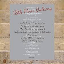 Blue October Blue October Lyrics 18th Floor Balcony Lyrics Wall Decor Song Lyrics Prints Custom Print W With Images Blue October Lyrics Blue October Song Lyric Print