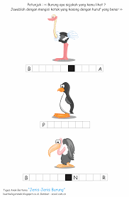 Beragam materi martha dan guru lain siapkan tiap hari. Tugas Anak Bertema Jenis Jenis Burung Perpuskampus Com