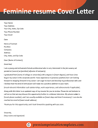 Feminine Resume Cover Letter Template Pack Of 5 Premium Printable Templates Resume Cover Letter Template Cover Letter Template Cover Letter For Resume