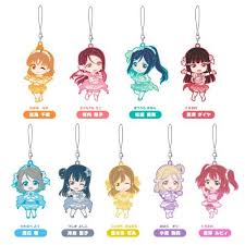Nendoroid Plus Trading Rubber Strap Love Live Sunshine Koi Ni Naritai Aquarium Ver Set Of 9 Pieces Nendoroid Anime Nerd Koi