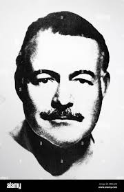 Photograph of Ernest Hemmingway (1899-1961) an American novelist, short  story writer, journalist and Nobel Prize-winner in Literature. Dated 20th  century Stock Photo