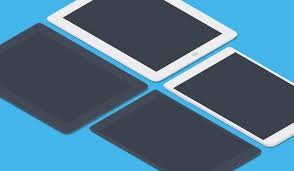 Freebie High Qutliay Flat Apple Devices Mockup Freebies Macbook Mockup Ipad Mockup Isometric Grid