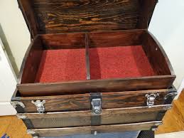 Stacking suitcases to form little tables or room accents is a popular decorating trick. Antique Trunks Refinished By Our Customers